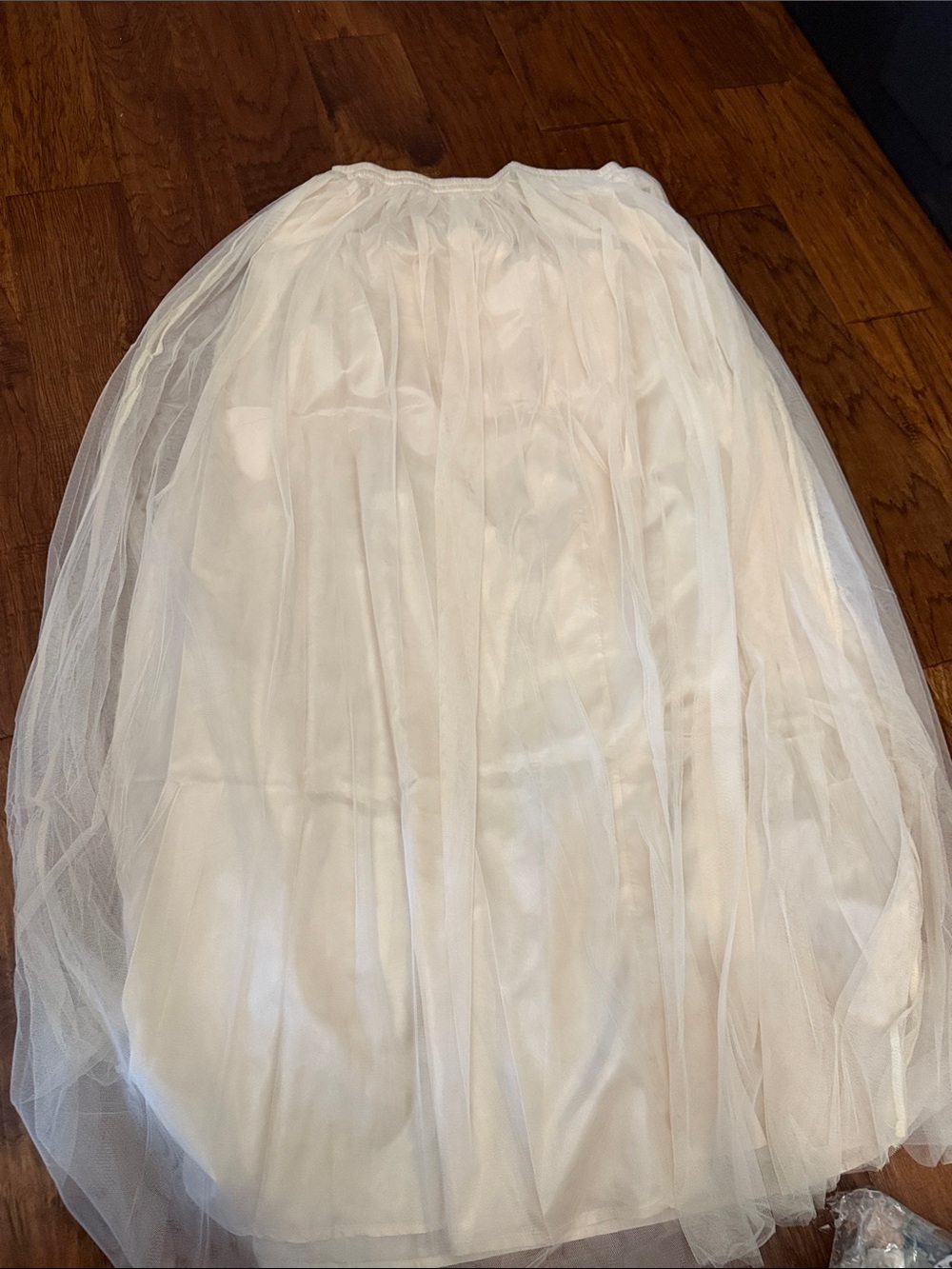 Tulip B Cream Maxi Tulle Skirt with Soft Lining